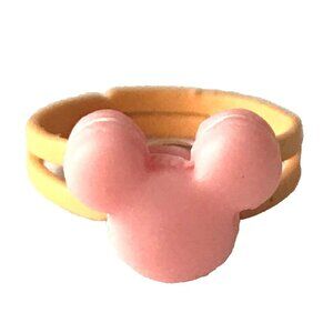 Disney Mickey Mouse Ears Ring Size 5 6 7 Macaroon Snacks Pink Peach